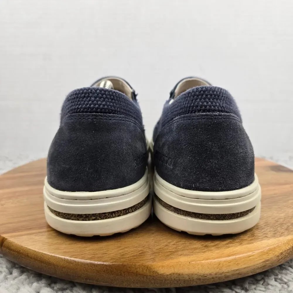 Birkenstock Womens 42 Oswego Midnight Blue Canvas Suede Slip On Daily Sneaker